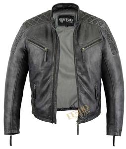 Chaqueta de Motociclista de Piel de Oveja de Alta Demanda, Chaqueta Informal Elegante para Hombre, Prenda Exterior Moderna y Cálida con Logotipo Frontal - Product Image 1