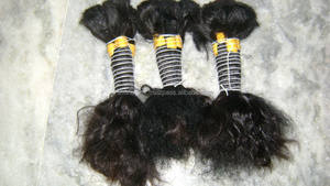 100% Virgen sin procesar no proceso químico Natural Remy indio a granel cabello humano virgen de La India. Pelo crudo indio a granel - Product Image 4