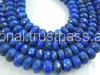 AAA Natural 8MM Facetado Rondelle Lapislázuli Cuentas de piedra azul Hilo de piedras preciosas sueltas para uso en joyería - Product Image 5