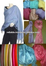Chal de Pashmina de viscosa acrílica larga a la moda de color, diseño liso bordado para adultos para ropa de invierno al aire libre - Product Image 2