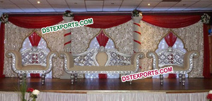 Meubles de mariage indien or Royal, ensemble de meubles dorés Royal pour mariage asiatique, mobilier moderne pour mariage - Product Image 3