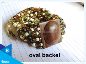 กำไลลูกปัดทำมือ100% พร้อมหัวเข็มขัดไม้อุปกรณ์สำหรับทุกเพศทันสมัยสำหรับปาร์ตี้วันครบรอบและของขวัญ - Product Image 4