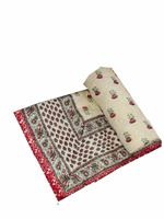 Couette en coton réversible imprimée, faite à la main, écologique, très demandée pour l'hiver, motif patchwork classique, taille King, pour usage hôtelier