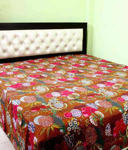 Tropicana Kantha Jeté Indien Nouveau Fruit Imprimer Kantha Couvre-lit - Product Image 4