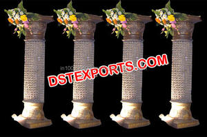 La última boda colgante de cristal de los pilares del sur de Asia boda pasarela pilares boda pasillo columna pilares - Product Image 4