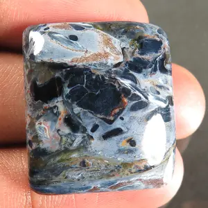 Trending Fine Quality 100% Natural Rough Chtoyant Pietersite Oval Cut Customised Fancy Multi Colour Loose Gemstone