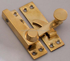 OMG Industries bullone a torre piatto in ottone lucidato decorativo per porte in ferro e chiusura per finestra di design