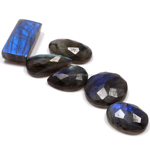 नि: शुल्क आकार एक तरफ चेकर काटने सुपर गुणवत्ता Labradorite क्रिस्टल हीलिंग पत्थर लूस हीरे - Product Image 3