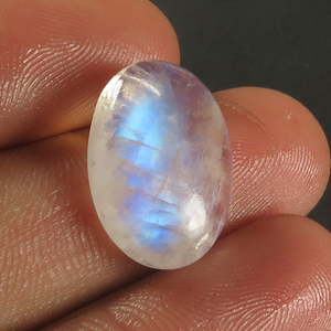 หินมูนสโตนสีรุ้งธรรมชาติ AAA หินอัญมณีแฮนด์เมดสำหรับทำเครื่องประดับทำขนาดผสมสีขาว/เงิน - Product Image 5