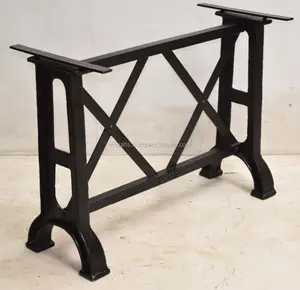 Perna de mesa de ferro fundido para sala de jantar estilo industrial europeu clássico vintage café restaurante casa bar