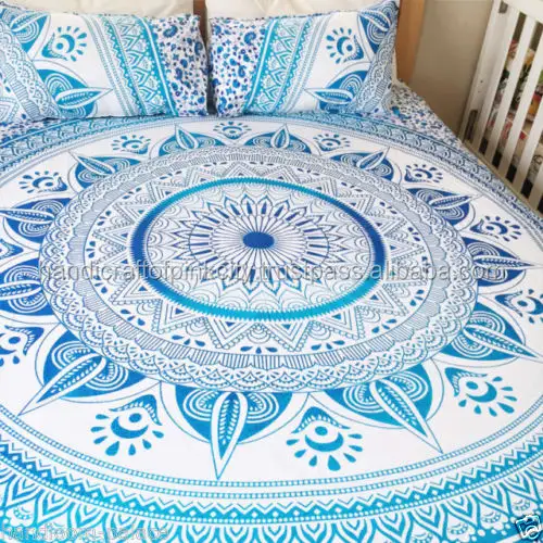 Housse de couette reine Mandala en coton indien