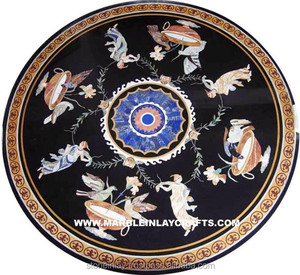 โต๊ะหินอ่อนสีดำหรูหรา - Product Image 1