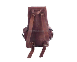 กระเป๋าเป้หนังแท้คุณภาพสูงสำหรับผู้ชายและผู้หญิงกระเป๋าเป้สะพายหลังหนังแท้คุณภาพสูงกระเป๋าเป้สะพายหลังสำหรับเดินทางสีน้ำตาลมีของขวัญที่ดีที่สุด - Product Image 3