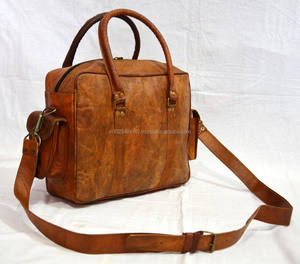 Genuine Leather <b>Travel</b> <b>Bag</b> in Wholesale From India Leather <b>Bags</b> in Bulk High Quality Leather <b>Bags</b> - Product Image 3