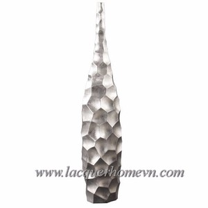 HT6404 silver <b>leaf</b> lacquer fiberglass decor vases- http://lacquerhomevn.com/ - Product Image 1