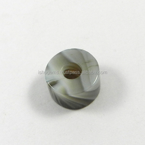 Sardonyx-Cuentas de neumáticos lisos de 14x8x5mm, cuentas de piedras preciosas de gran agujero, cuentas europeas para pulsera, IG0136 - Product Image 3