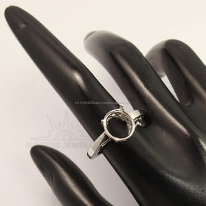 Anillo de Diseño para Boda de 10x12 mm con Cualquier Piedra Preciosa, Corte Ovalado, Plata de Ley 925, para Fiestas, Unisex - Product Image 6