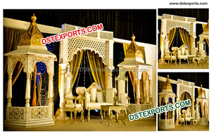 Jodha Akber-escenario de boda de estilo indio tradicional, conjunto de escenario de estilo moderno, escenario de boda - Product Image 3