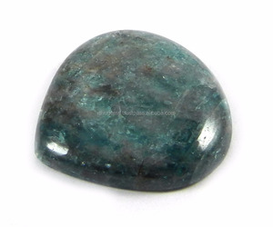 Cabujón de Apatita Neón Natural de 4.89 gms en Forma de Corazón de 24mm, Gema para Joyería IG0535 - Product Image 1