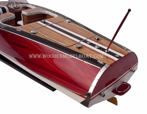 Modelo de barco de madera clásico Saetta náutico modelo de barco de velocidad pintado - Product Image 3