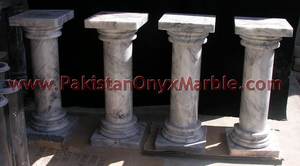 Badal Diseño moderno Color natural Pedestales de mármol gris Pilares romanos sólidos y huecos Columnas de granito Origen de Pakistán - Product Image 3