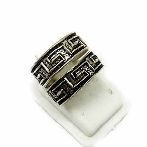 ลายนูนทำงานออกซิไดซ์ธรรมดาเงิน925แหวนนิ้วเท้าเงิน - Product Image 4