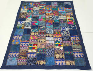 Décoration murale en coton bleu simple en gros - Product Image 2