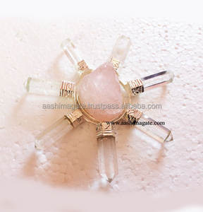 Generadores de energía hechos a mano de 7 piezas al por mayor cuarzo rosa en bruto Reiki Fairy Rocks artesanías de piedras preciosas naturales para Feng Shui mascota estilo - Product Image 4