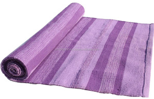 Alfombra de Yoga de algodón hecha en India de alta calidad esteras de ejercicio de exportación al por mayor - Product Image 3