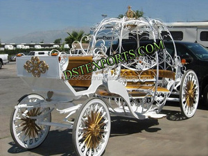 Carruaje de lujo con diseño de caballo de calabaza de Cenicienta, carruaje de lujo para boda - Product Image 2