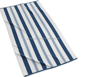 Toallas de playa personalizadas Hilo de algodón 100% Rayas teñidas Diseño llamativo Toallas de playa de golf de la India - Product Image 1