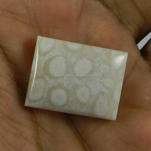 ปะการังธรรมชาติ24X18มม. สี่เหลี่ยมผืนผ้า Cabochon 5.19 Gms อัญมณีหลวมสำหรับทำเครื่องประดับ - Product Image 3