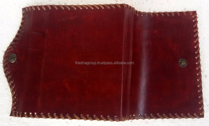 วารสารหนัง B5ทำด้วยมือมีปุ่มล็อคขอบแบบธรรมดาการเย็บร้อยทนทานสำหรับการเขียนใช้ในชีวิตประจำวัน - Product Image 3