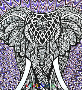 Tapices de Mandala de elefante de estilo bohemio indio, colcha para colgar en la pared, patrón impreso, colcha para colgar en la pared, patrón impreso - Product Image 3