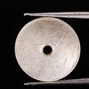 ลูกปัดทรงแบนขนาดเล็กขนาด1x14มม. มีรู1.24กรัม925แท้สีเงินสเตอร์ลิงแข็งลูกปัดแบบหลวม - Product Image 1