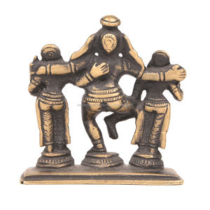 Sculpture de dieu indien Antique en laiton Bronze satiné et Rukhmini, fait à la main avec le dieu Hindu, Statue, décoration de la maison, articles cadeaux - Product Image 3