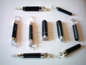 Wholesale High Quality Black Tourmaline Pendant with <b>Crystal</b> <b>Ball</b> Agate Main Stone for Reiki and <b>Crystal</b> Healing - Product Image 2