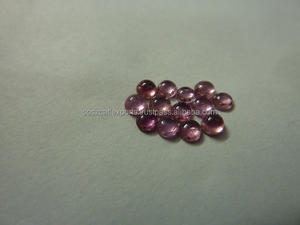 Cabochons ronds 6mm en tourmaline rose - Product Image 2