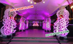 Pots de décoration de fleurs de mariage indien Porte d'entrée Thème Aisleway Décors Pot en fibre Mandap Décors Australie Prix de gros - Product Image 2