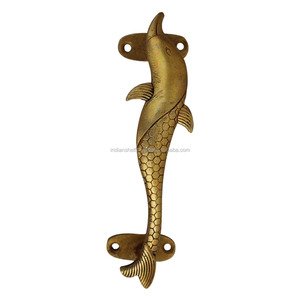 Bulk Cabinet Handle Handmade Brass Dolphin Figure Design Wholesale Dresser Lot Vintage Drawer Cabinet Door Pull - Product Image 1
