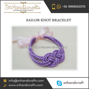 Nueva Pulsera de Nudo Marinero Color Lavanda Hecha a Mano para Niños y Niñas, Creaciones Artesanales - Product Image 1