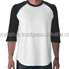 T-shirts raglan à manches 3/4 personnalisés oem pour hommes - Product Image 5