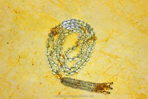 ลูกปัดทรงเหลี่ยมดีไซน์โบฮีเมียนเกรดพรีเมียม อเมทิสต์สีเขียวหายาก ซิทริน พลอยธรรมชาติ ของขวัญสำหรับจักระ ศาสนาพุทธ งานแต่งงาน - Product Image 3