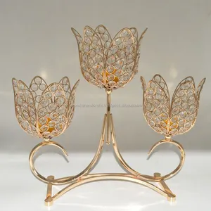 เชิงเทียนคริสตัลทรงกลมสำหรับงานแต่งงานที่วางเทียนไว้ตรงกลางโต๊ะ2025 - Product Image 1