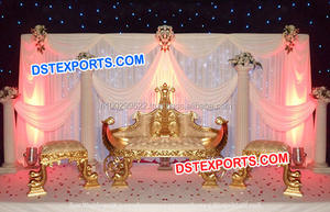 Mariage indien Canapé Design Ensemble De Mariage Musulman Meubles Pakistanais Scène De Mariage Canapé Ensemble - Product Image 2