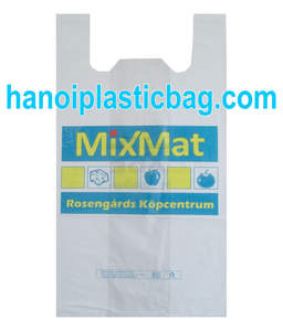Bolsa de plástico para camiseta blanca con impresión en 2 colores - Product Image 2
