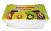 Kiwi Verpakking Golfkarton Doos Enkele Muur Fruit Verzending Doos Met Gestanst Handgrepen Vruchten