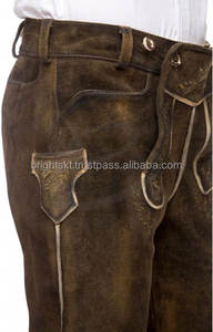 ชุดหนัง Lederhosen Porche หัวเข่า Lederhosen,เครื่องแต่งกาย Oktoberfest เยอรมัน (เสื้อผ้าบาวาเรีย Trachten) สำหรับผู้ชาย - Product Image 4