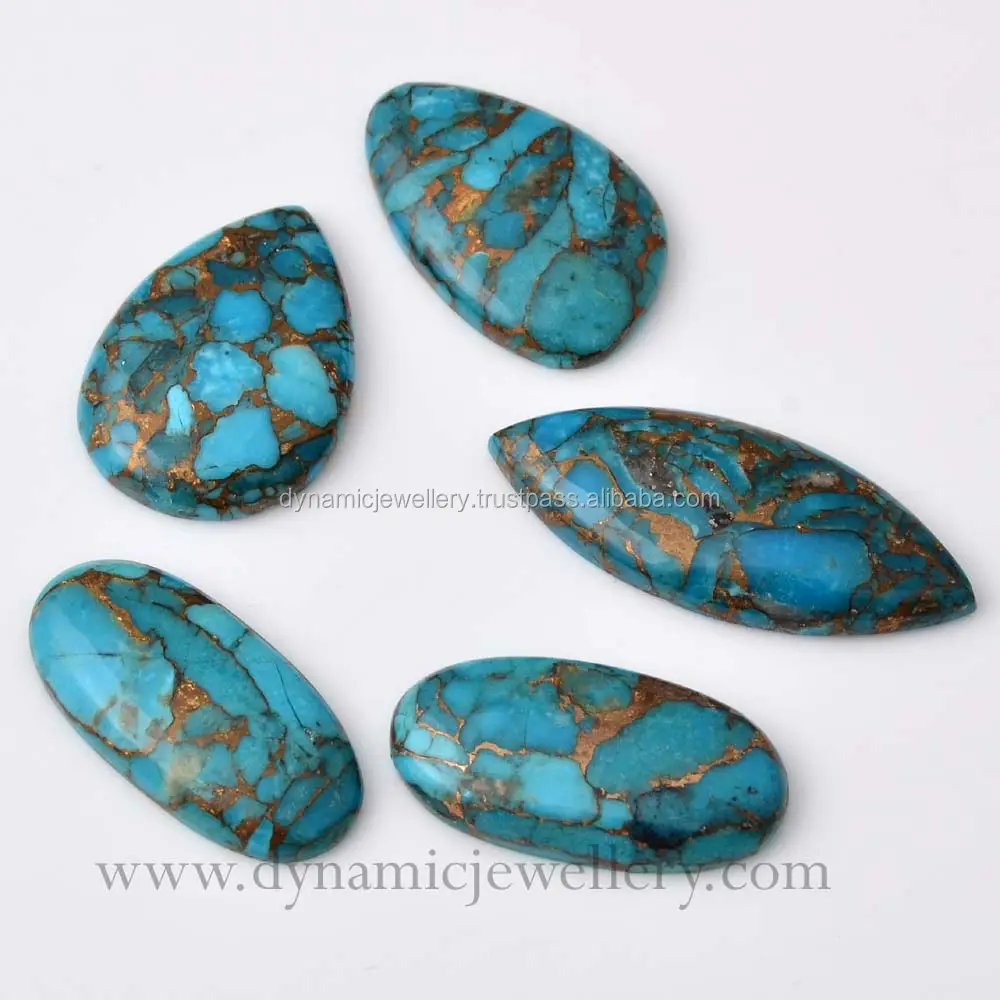 Doğal mavi bakır turkuaz serbest Form otantik taş