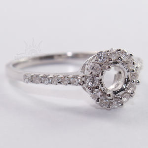 Cute Small Pretty Round Solid 925 Sterling <b>Silver</b> CZ <b>Ring</b> for Wedding & Party All Sizes Prong Setting - Product Image 2